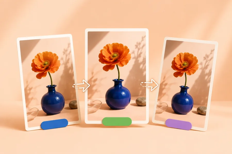 사진을 JPG, PNG, WebP 파일로 바꾸는 모습